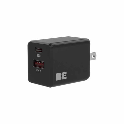 Blu Element Wall Charger Dual USB-C 20W PD and USB A BEWCA20WB