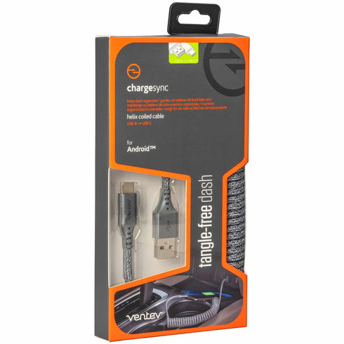 Ventev Charge/Sync Helix Coiled USB-C Cable 1ft COILCABACVNV