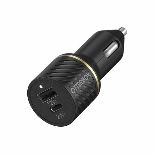 OtterBox Dual Fast Car Charger USB-C 20W PD and USB-A 12W 7880703