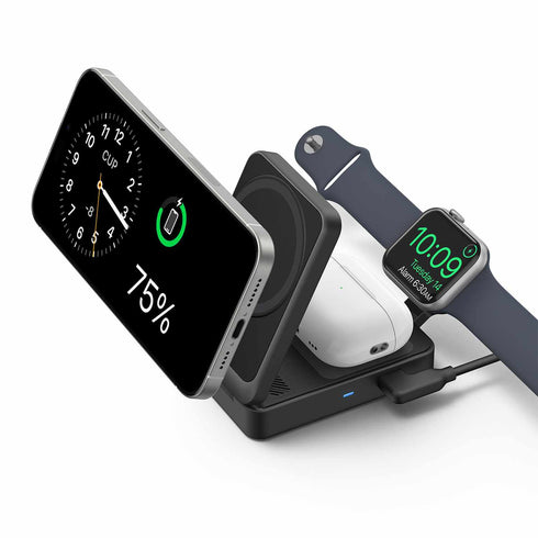 Anker MagGo Qi2 3-in-1 15W Wireless Charging Station with MagSafe B2557J115