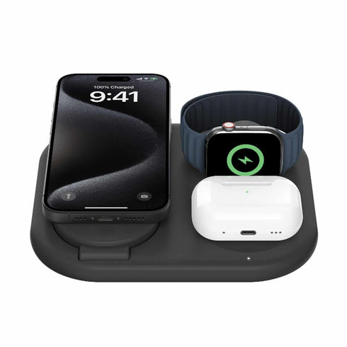 Belkin Qi2 3-in-1 Magnetic Wireless Charging Stand WIZ029ttBK
