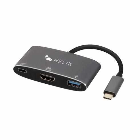 Helix/Retrak 3-in-1 USB-C Adapter with USB-A HDMI and USB-C Ports ETHHUB3
