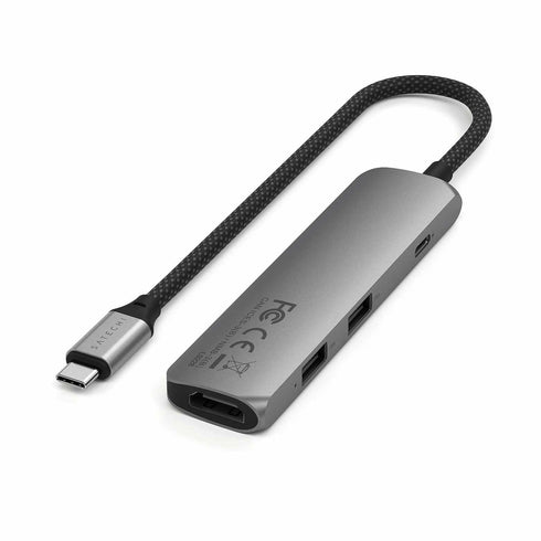 Satechi 4-in-1 USB-C Slim Multiport Adapter 4K STP4SM