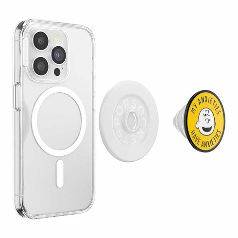 PopSockets PopGrip for MagSafe Round with Adapter Ring Enamel My Anxieties Have Anxieties 114691
