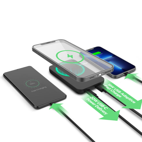 Hypergear 5000mAh Magnetic Wireless Charging Portable Power Bank for MagSafe w/15W Qi 15455