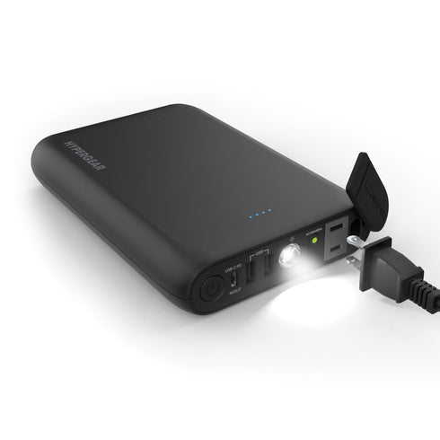 HyperGear 24,000mAh 65W USB-C + A/C Outlet Power Brick Laptop Power Bank 15695