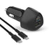 HyperGear SpeedBoost 25W USB-C PD + 12W USB Fast CLA Car Charger w/ PPS 4ft USB-C Cable 15622
