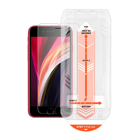 HyperGear Tempered Glass Screen Protector w/Installation Applicator Tray for iPhone SE Series 16233