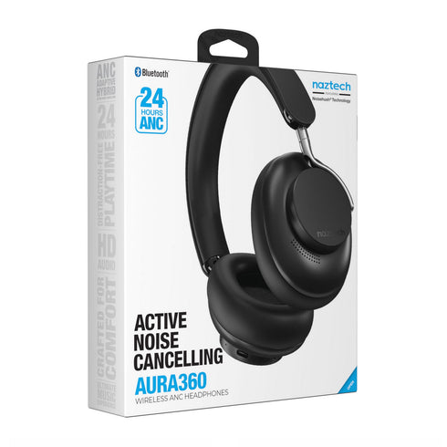 Naztech Aura 360 ANC Wireless Noise Cancelling Over-the-Ear Headphones 15869