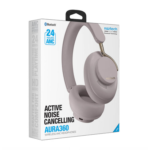 Naztech Aura 360 ANC Wireless Noise Cancelling Over-the-Ear Headphones 15870