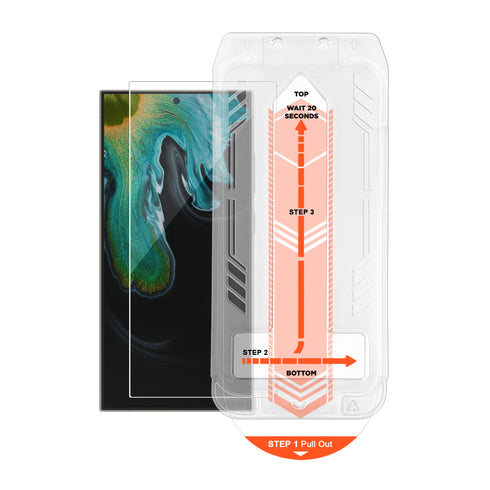 HyperGear Tempered Glass Screen Protector w/Installation Applicator Tray Galaxy S Series 16269
