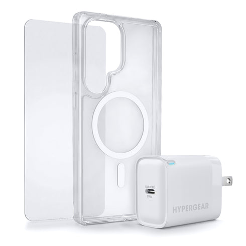 HyperGear Accessory Bundle - 20W Hub, Glass, Case w/ Magsafe Galaxy S Series 16296