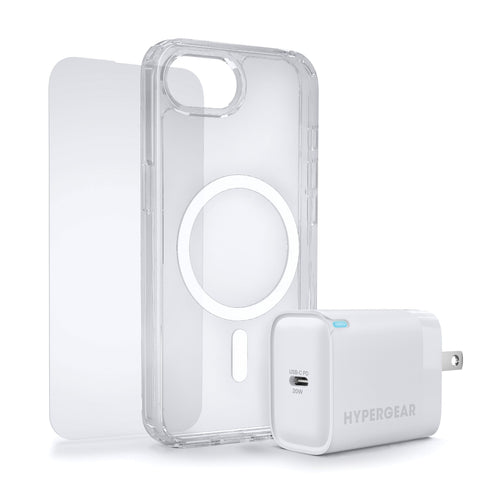 HyperGear Accessory Bundle - 20W Hub, Glass, Case w/ Magsafe for iPhone 16 16316