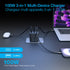 Naztech 100W Nexus T100 MultiPort GaN Dual USBC + USBA Wall Charger w/ Folding Prongs 16118