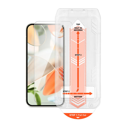 HyperGear Glass Screen Protector w/Dust Removal Applicator Tray for Pixel 16386