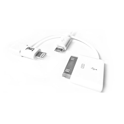 tmd Trident Charger 1.2M 30p/lightning/mUSB CA4L-01WH 683405221890