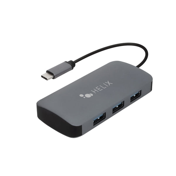 Helix/Retrak USB-C to 4-Port USB-A Hub ETHADPCA4