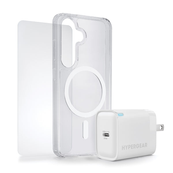 HyperGear Accessory Bundle for 20W Hub, Glass, Case w/ Magsafe for 16295