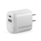 HyperGear 30W Dual Port USB-C PD 30W Max + USB-A 18W Max Wall Charger Hub - White 15821HIT