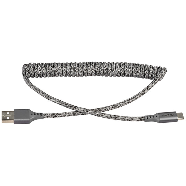 Ventev Charge/Sync Helix Coiled USB-C Cable 1ft COILCABACVNV