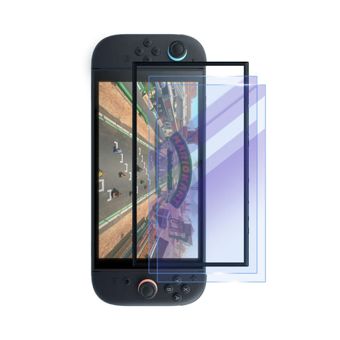 Blu Element Blue Light Tempered Glass Screen Protector 2 Pack for Nintendo Switch BETGBLNS2 732442251565 732442251572
