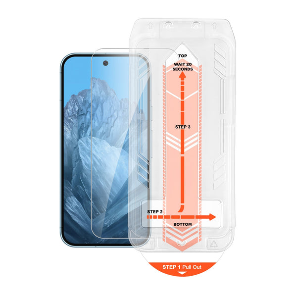 HyperGear Tempered Glass Screen Protector w/Installation Applicator Tray for Pixel 9 16164