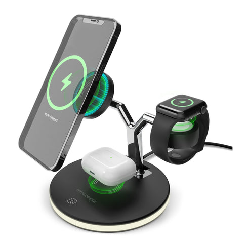 HyperGear 26W MaxCharge 3-in-1 Wireless Charging Stand Compatible with MagSafe 15515