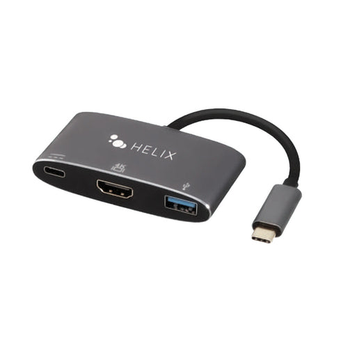Helix/Retrak 3-in-1 USB-C Adapter with USB-A HDMI and USB-C Ports ETHHUB3