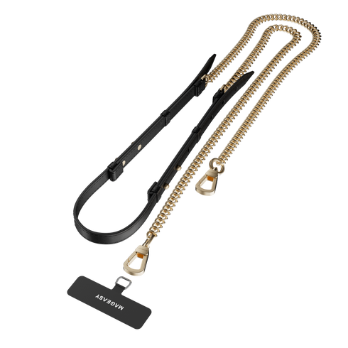 MagEasy Leather Chain Modern Strap + Card MPHIPH224BO23 4895241121258