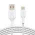 Belkin BoostCharge Braided USB-C to USB-A Cable 4ft CAB002bt1MWH