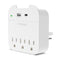 HyperGear Multi Plug 5 Outlet Extender with USB-C + USB Ports 15705