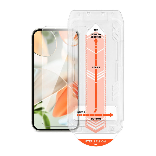 HyperGear Glass Screen Protector w/Dust Removal Applicator Tray for Pixel 16386