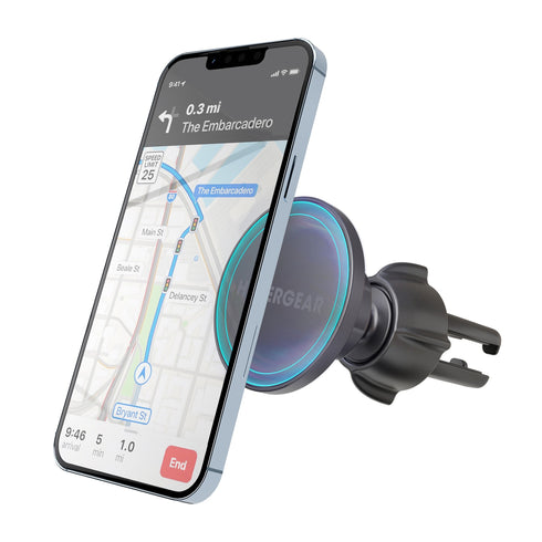 HyperGear MagGrip Vehicle Vent Mount Compatible w/MagSafe - includes ring adapters 15982