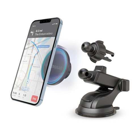 HyperGear MagGrip 3-in-1 Vehicle Mount Kit Compatible w/MagSafe 15701