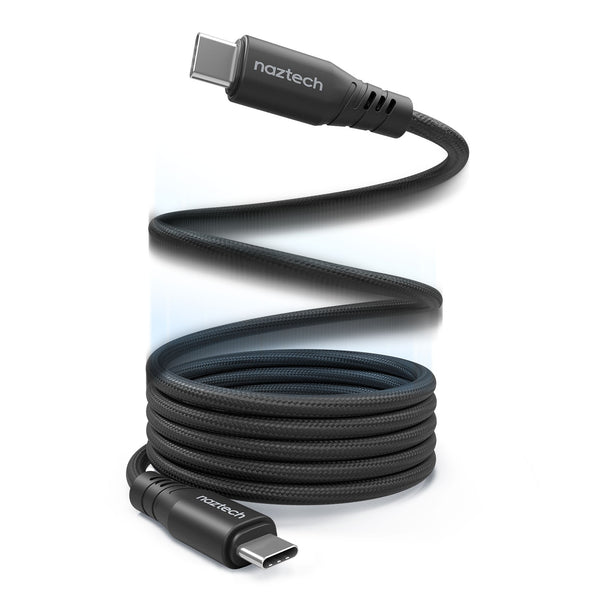 Naztech 6 ft (180cm) ReCoil USBC to USBC Magnetic Braided Cable 16048 633755160486