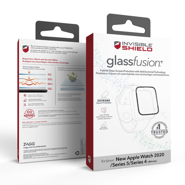 ZAGG InvisibleShield GlassFusion Plus Screen Protector for Apple Watch 200306863 840056133266