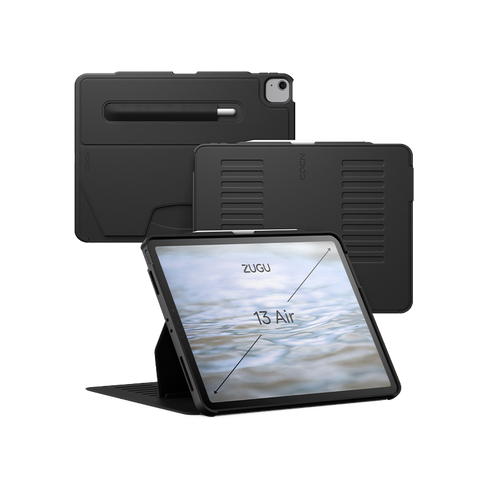 Zugu Case for iPad Air 13 & iPad Pro 12.9 ZG-24-AIR13BLK 850041676388
