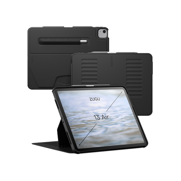 Zugu Case for iPad Air 13 & iPad Pro 12.9 ZG-24-AIR13BLK 850041676388