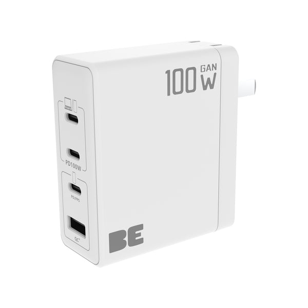 Blu Element Wall Charger Multi Port GaN 100W PD & QC3 BEWCC100WW 732442246233