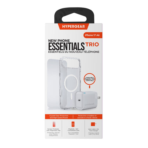 HyperGear Bundle - 30W Hub, Glass, Case w/ Magsafe iPhone 17 16425