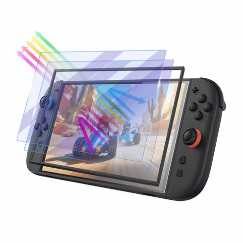 Blu Element Blue Light Tempered Glass Screen Protector 2 Pack for Nintendo Switch BETGBLNS2 732442251565 732442251572