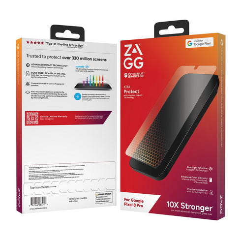 ZAGG InvisibleShield Glass XTR3 Screen Protector for Pixel 8 200111474 840056181793