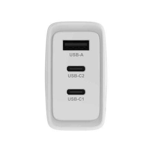 Blu Element Wall Charger 3 Port 65W PD 2 USB-C & USB-A BEWCCS65W3PW 732442246226