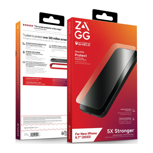 ZAGG InvisibleShield Glass Elite Screen Protector for iPhone 15 200111785 840056184909