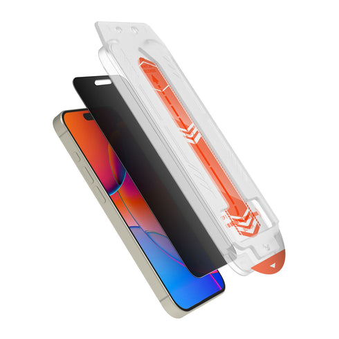 HyperGear 4-way Privacy Glass Screen Protector w/Installation Applicator Tray iPhone 17 16452