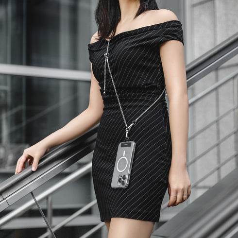 MagEasy Metal Chain Strap + Card MPHIPH223SV23 4895241121241
