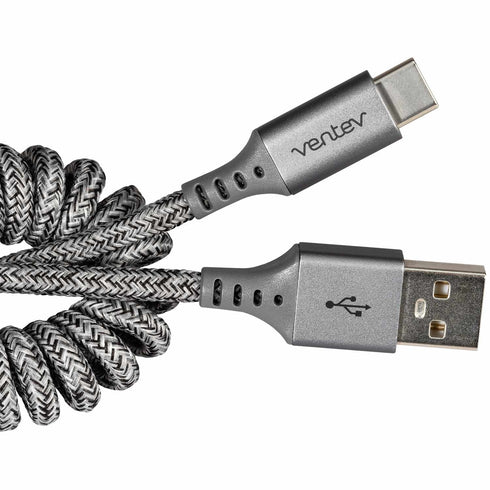 Ventev Charge/Sync Helix Coiled USB-C Cable 1ft COILCABACVNV