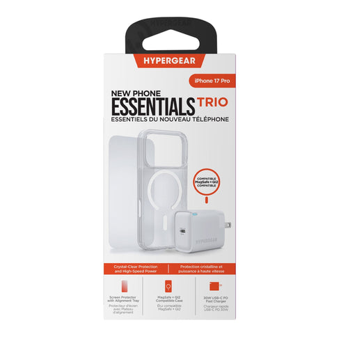 HyperGear Bundle - 30W Hub, Glass, Case w/ Magsafe iPhone 17 16424