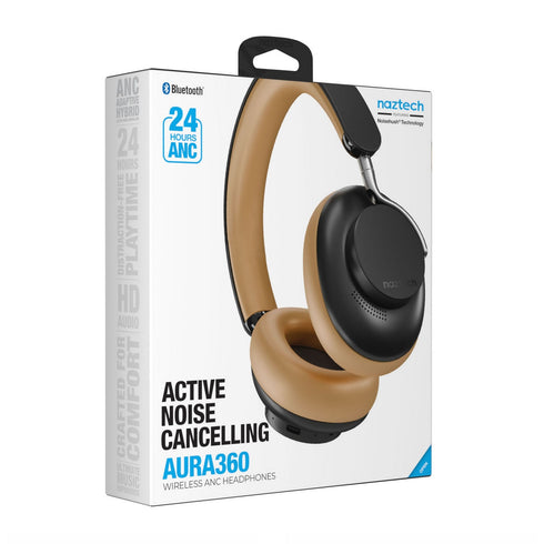Naztech Aura 360 ANC Wireless Noise Cancelling OverfortheforEar Headphones 15871 633755158711