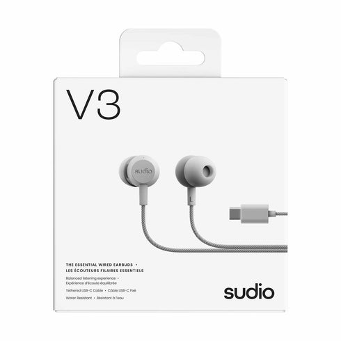 Sudio V3 Wired Earbuds V3WHT 817427038765